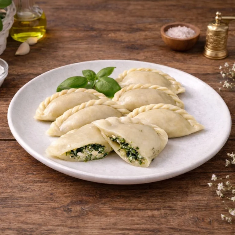 Pierogi ze szpinakiem i fetą